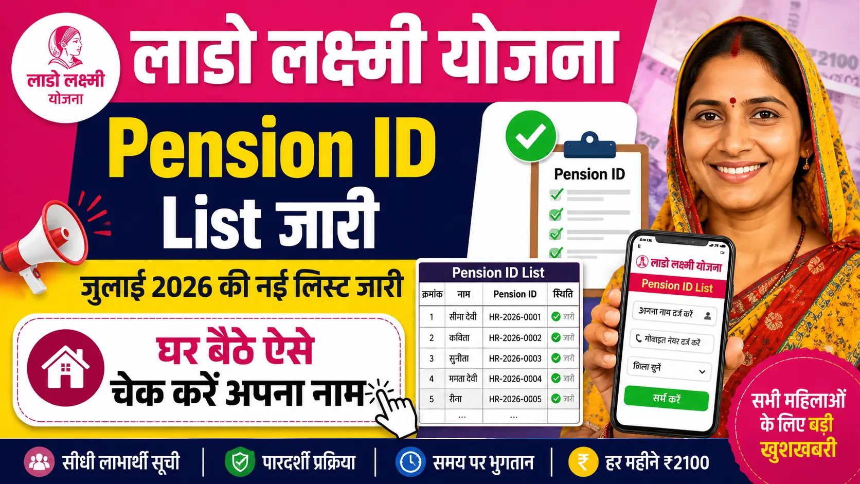 Lado Lakshmi Pension ID List