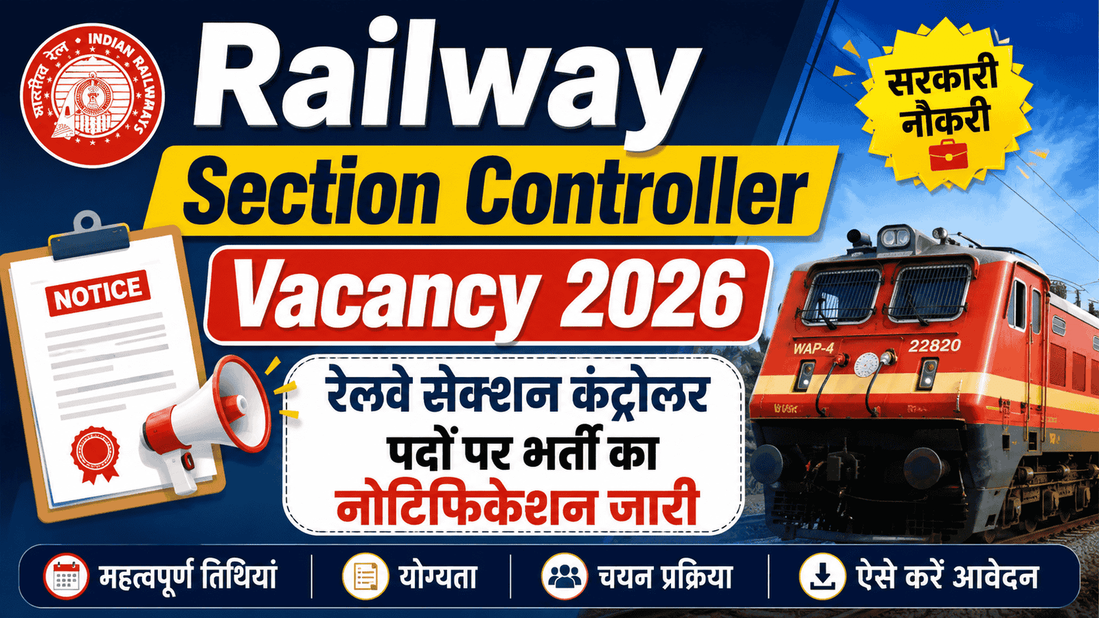 Railway Section Controller Vacancy