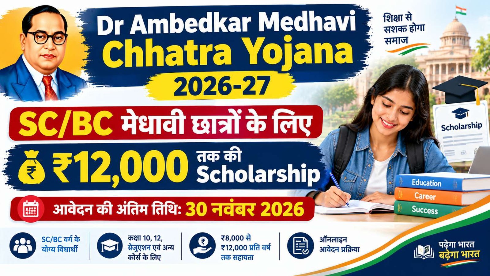 Dr Ambedkar Medhavi Chhatra Yojana 2026-27