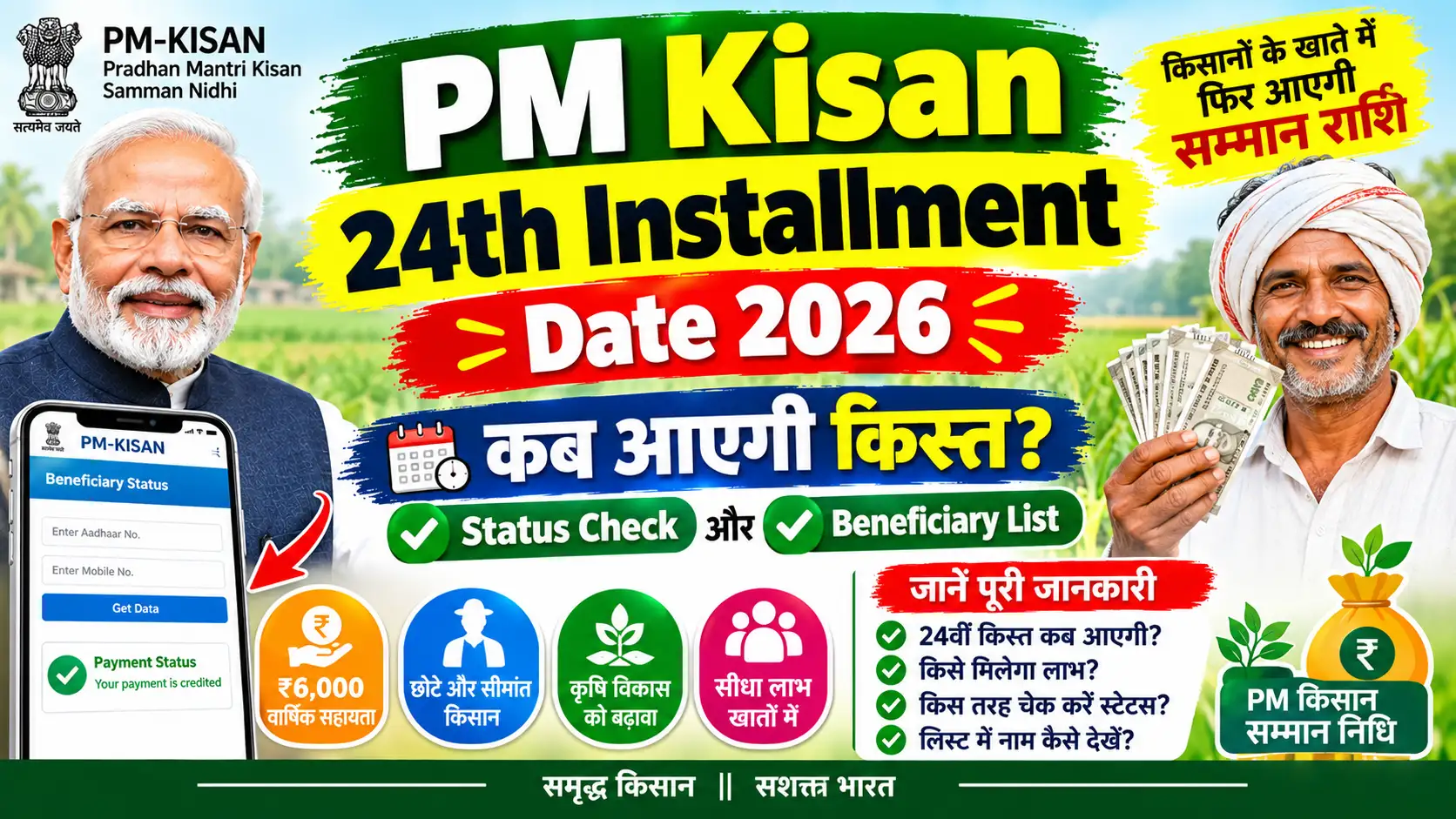 PM Kisan 24th Installment Date 2026