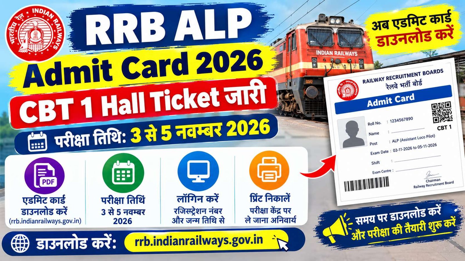 RRB ALP Admit Card 2026